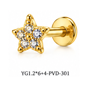 Labret Piercing with Charm